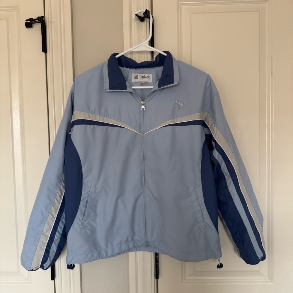 Light Blue Wilson Zip Up Lined Jacket - Picture 2 of 8